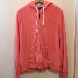 Vineyard Vines Terry Cloth Zip Up Sweatshirt